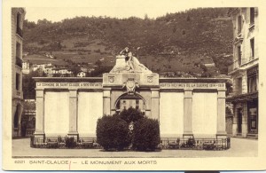Ancien monument aux morts, boulevard de la République (carte postale, vers 1930)