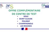 Coronavirus / Covid-19 : offre complémentaire de centre de test à Saint-Claude