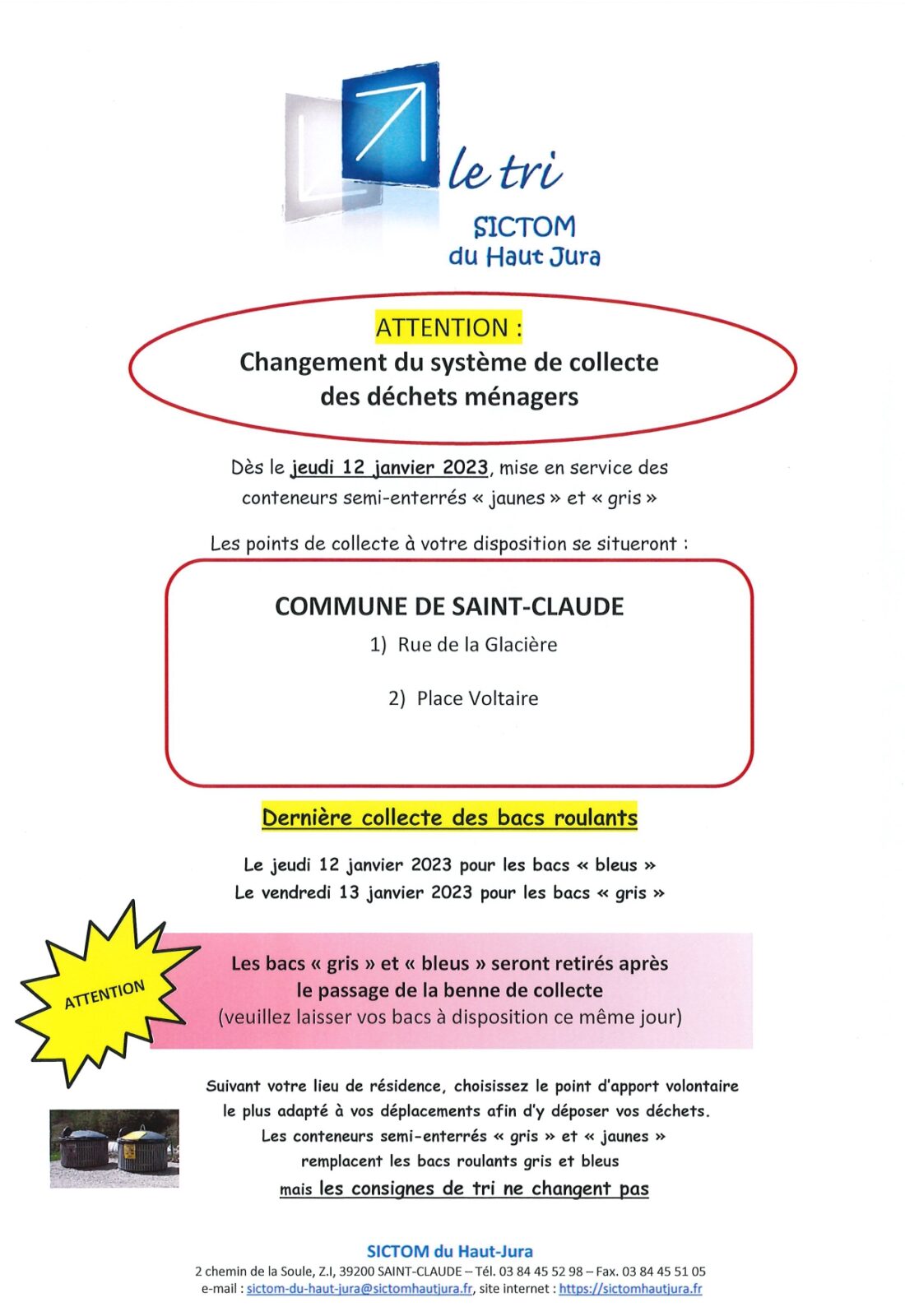 Affiche St-Claude 2023 Glacière