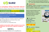 VOTRE COMPTEUR D’EAU BIENTÔT RELEVÉ