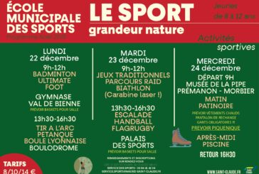 École Municipale des Sports – Programme des vacances de Noël