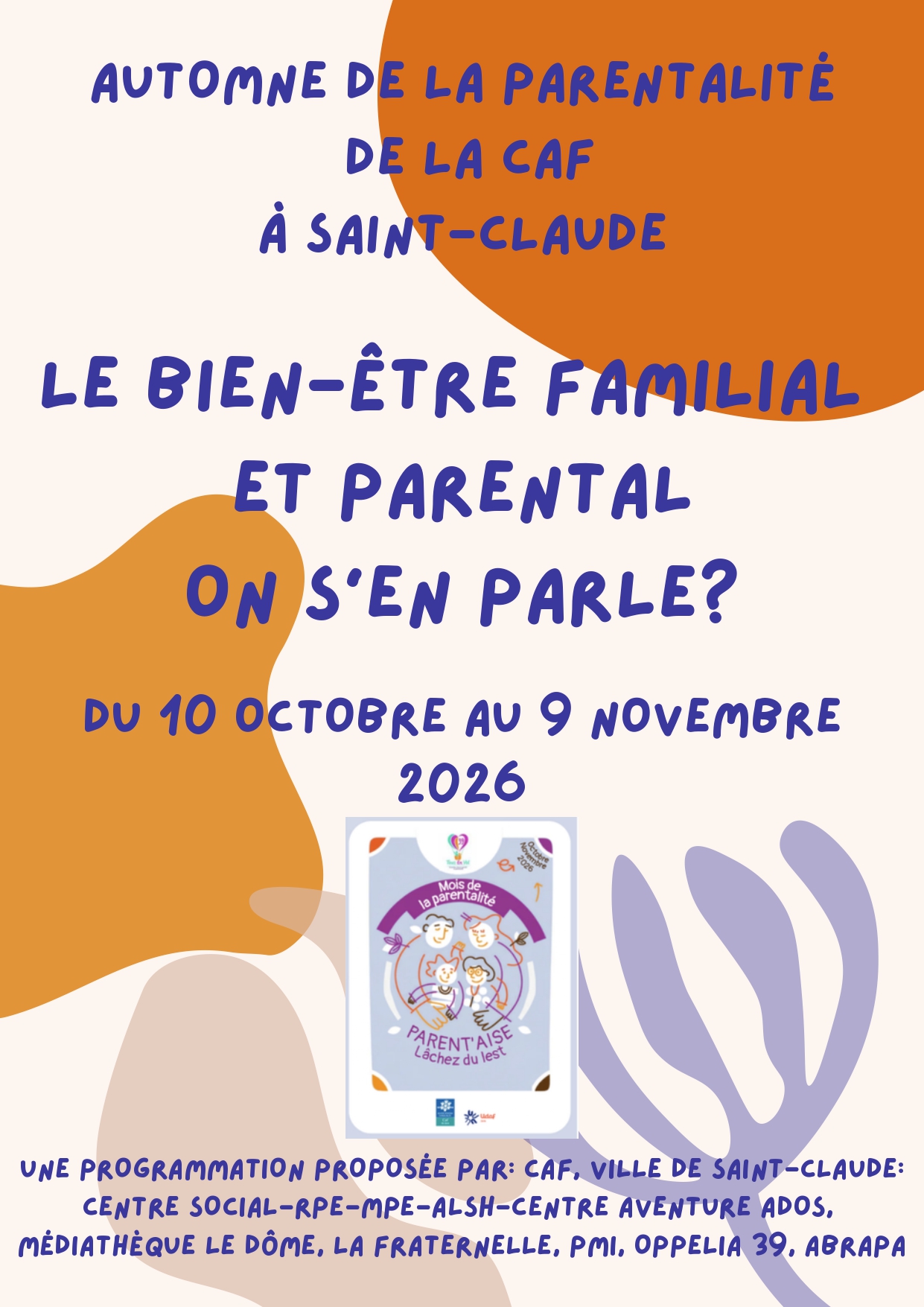 Automne de la parentalité de la CAF à Saint-Claude